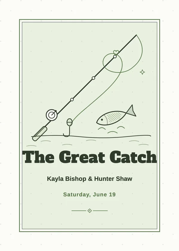 The Great Catch — Great Catch engagement invitation