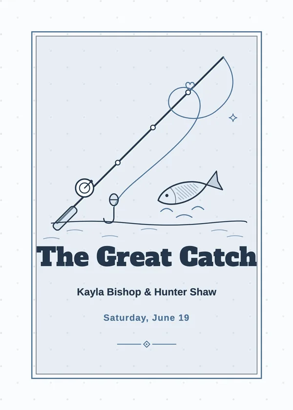 The Great Catch — Great Catch engagement invitation