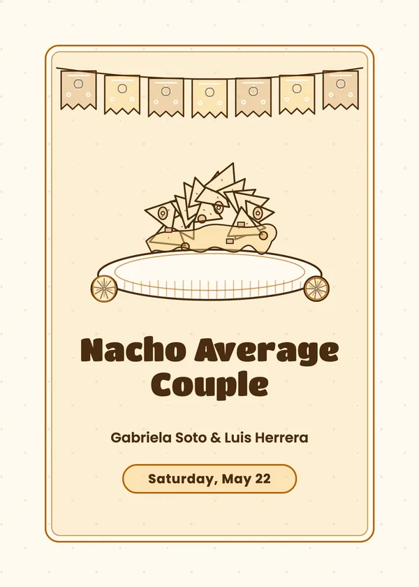 Nacho Average Couple — Fiesta engagement invitation