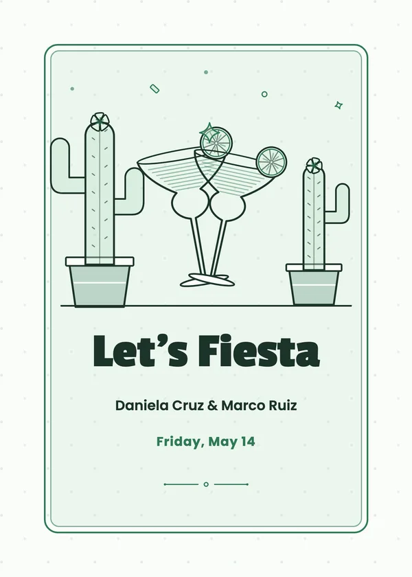 Let's Fiesta — Fiesta engagement invitation