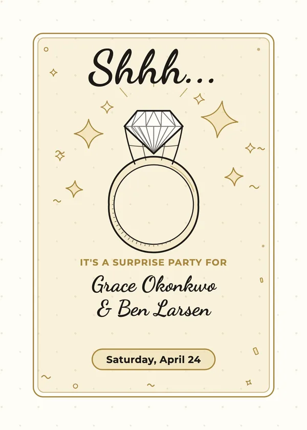 Shhh... — Surprise engagement invitation