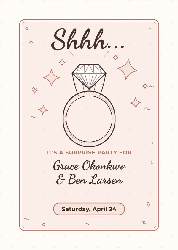 Shhh... — Surprise engagement invitation