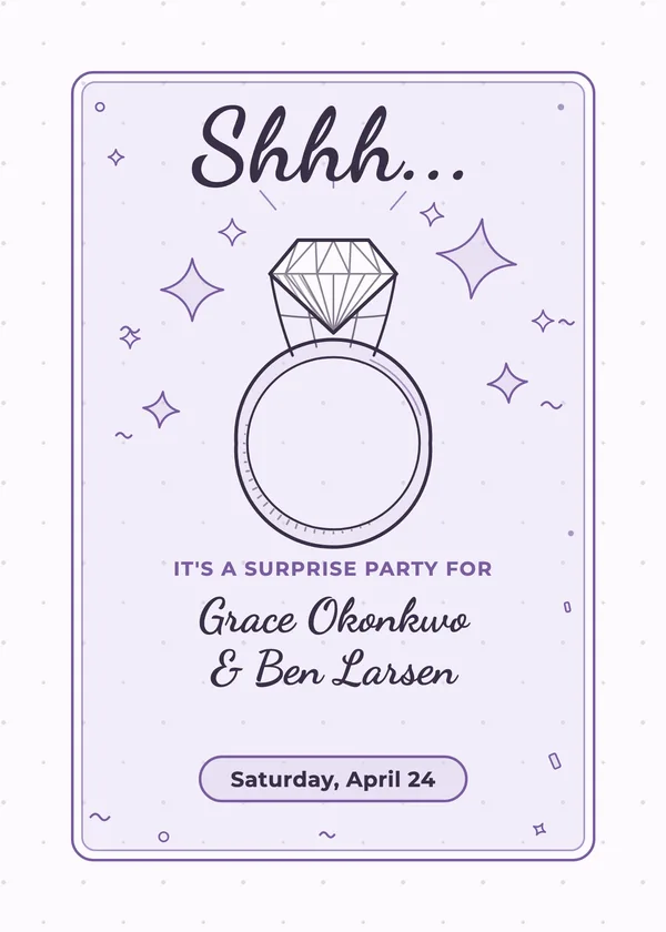 Shhh... — Surprise engagement invitation
