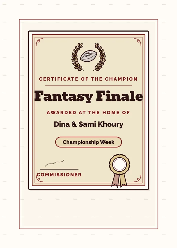 Fantasy Finale — Fantasy Awards & Finale football party invitation
