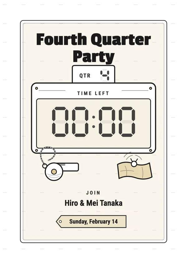 Super Bowl Squares Party Invitations — Free