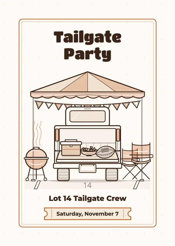 Tailgate Party Invitations — Customize Online, Free