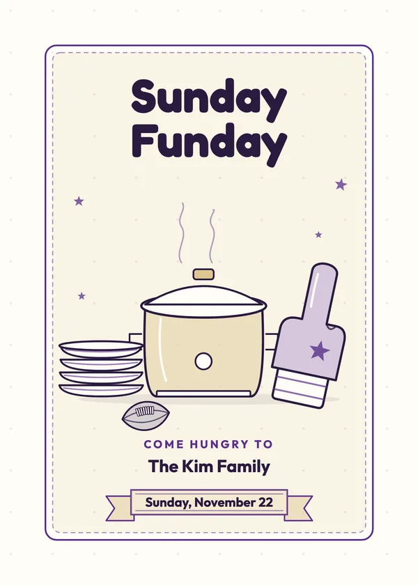 Sunday Funday — Sunday Football football party invitation