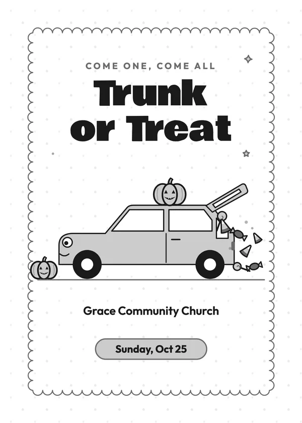 Trunk or Treat — Trunk or Treat Halloween invitation
