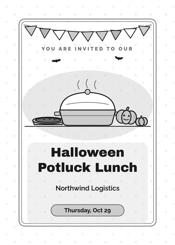 Office Potluck — Office Halloween Halloween invitation