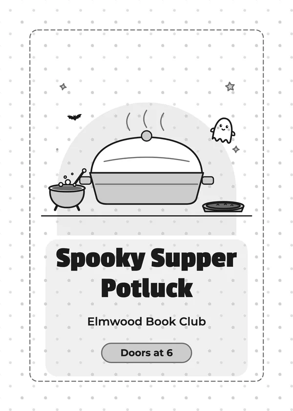 Covered Dish — Halloween Potluck Halloween invitation