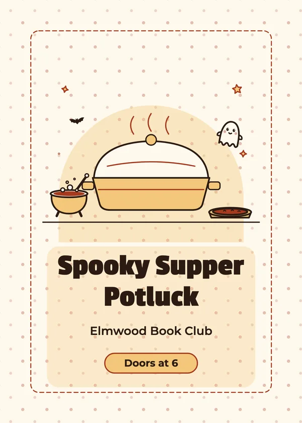 Covered Dish — Halloween Potluck Halloween invitation