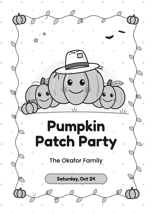 Pumpkin Patch — Pumpkin Patch Halloween invitation