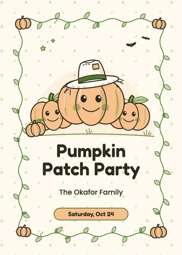 Pumpkin Patch — Pumpkin Patch Halloween invitation