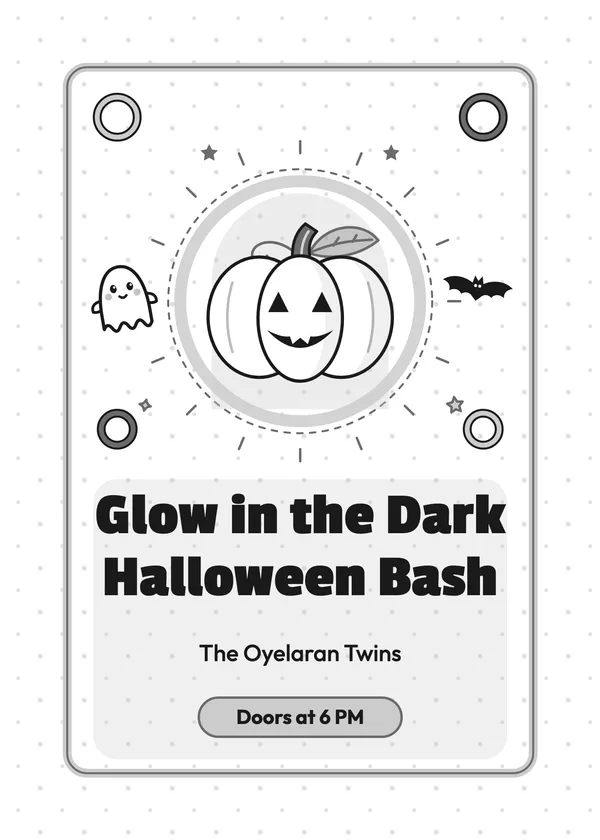 Neon Glow — Glow Party Halloween invitation