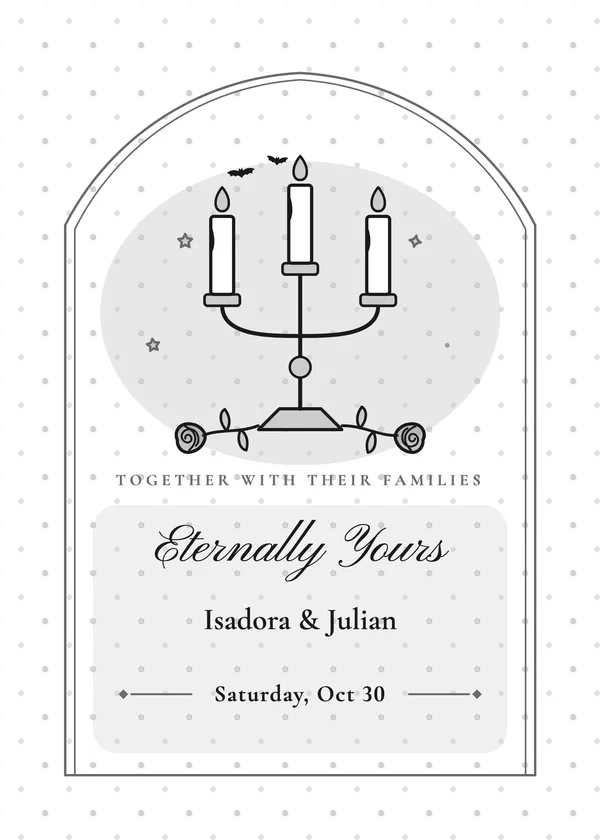 Eternally Yours — Halloween Wedding Halloween invitation