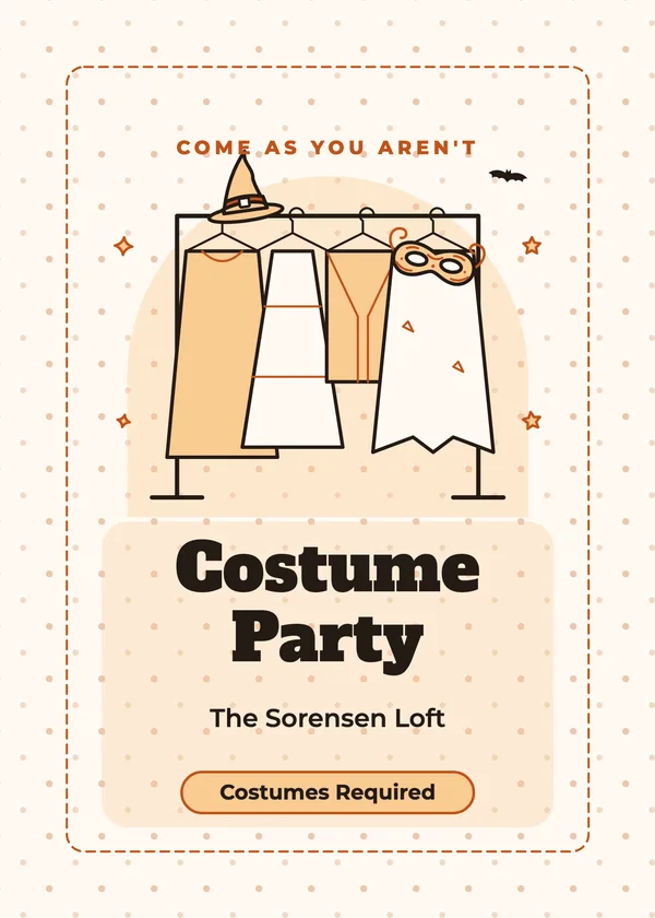 Costume Rack — Costume Party Halloween invitation