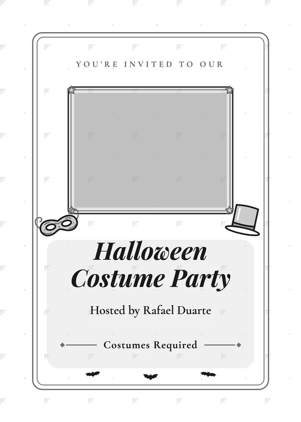 Costume Party Photo — Costume Party Halloween invitation with a photo window