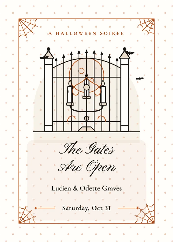 Gothic Gate — Haunted Mansion & Gothic Halloween invitation