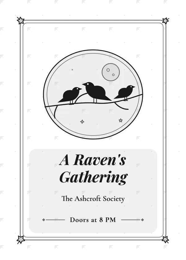 Ravens — Haunted Mansion & Gothic Halloween invitation