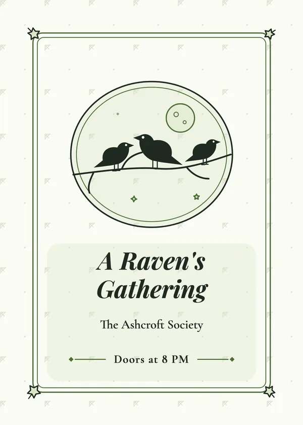 Ravens — Haunted Mansion & Gothic Halloween invitation