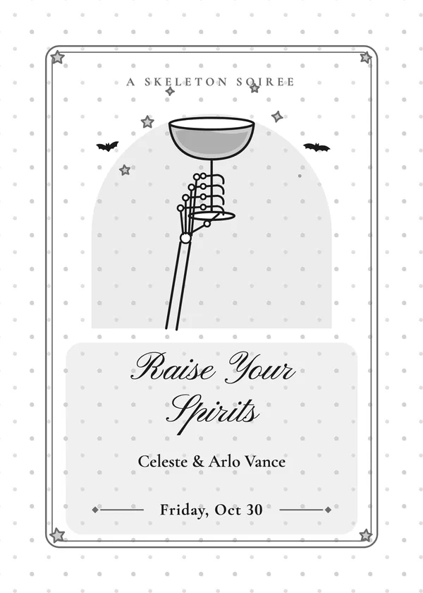 Skeleton Toast — Skeleton Soiree Halloween invitation