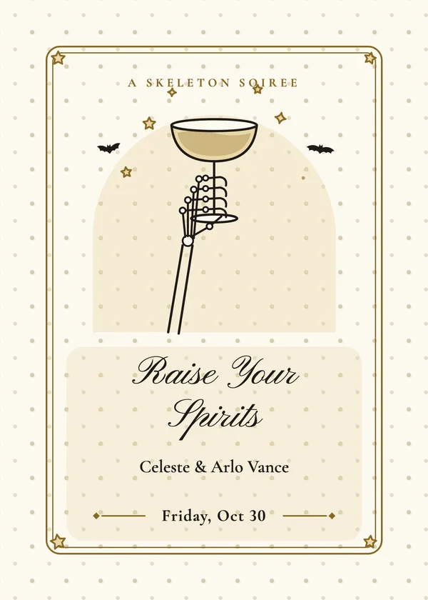 Skeleton Toast — Skeleton Soiree Halloween invitation