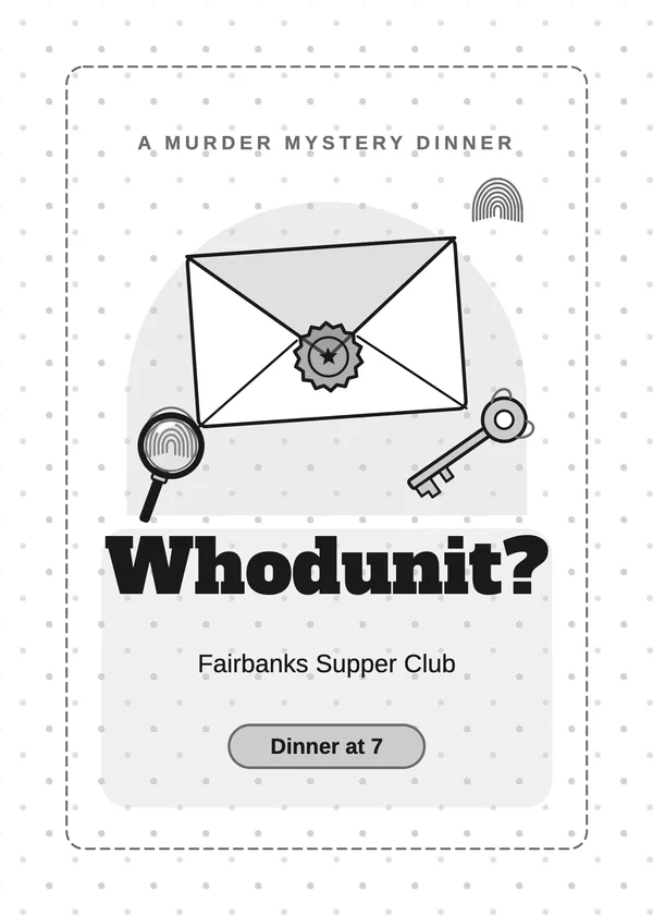 Sealed Envelope — Murder Mystery Halloween invitation