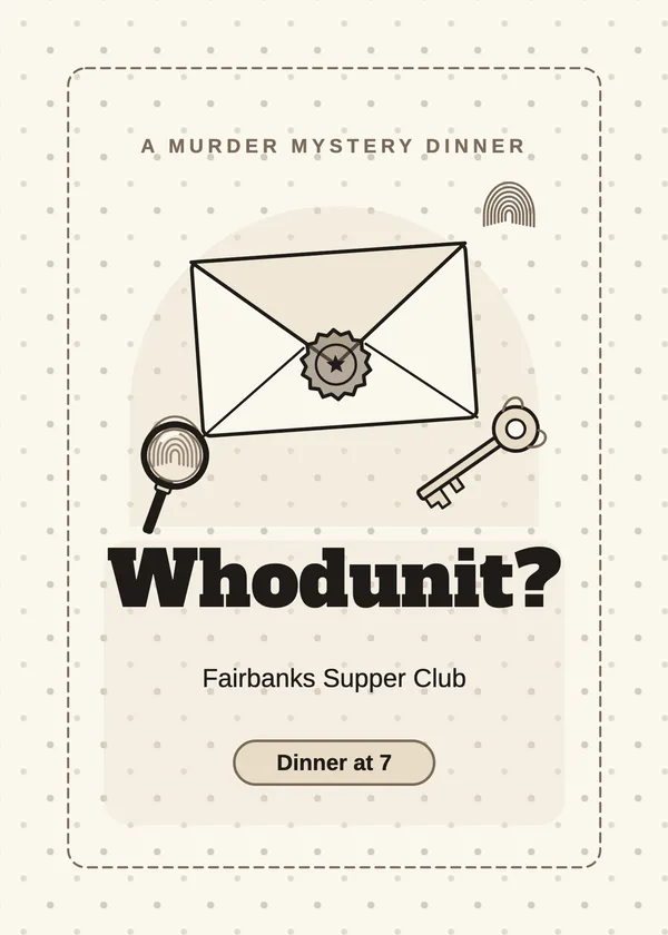 Sealed Envelope — Murder Mystery Halloween invitation