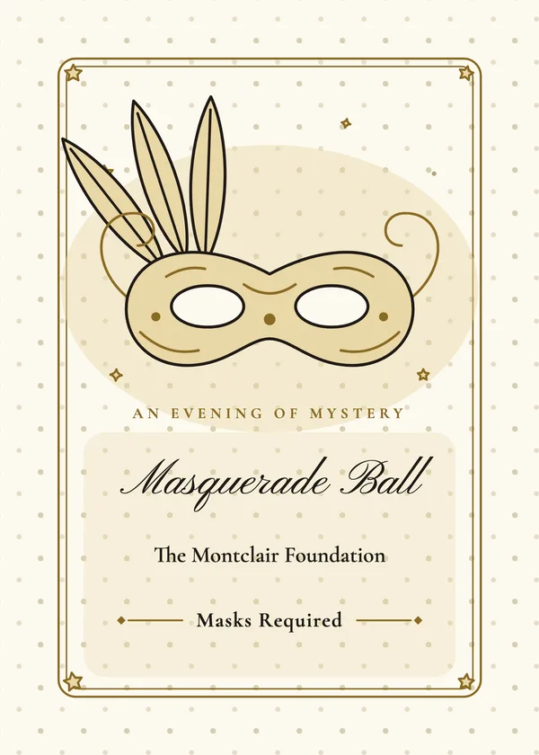 Ornate Mask — Masquerade & Vampires Halloween invitation
