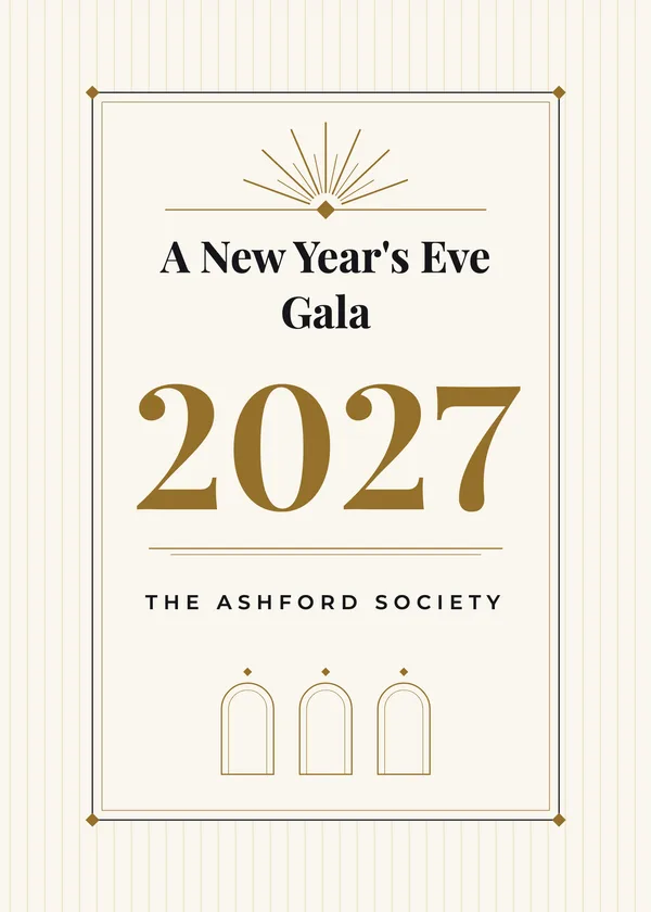 Gilded Year — Black & Gold Gala New Year's invitation