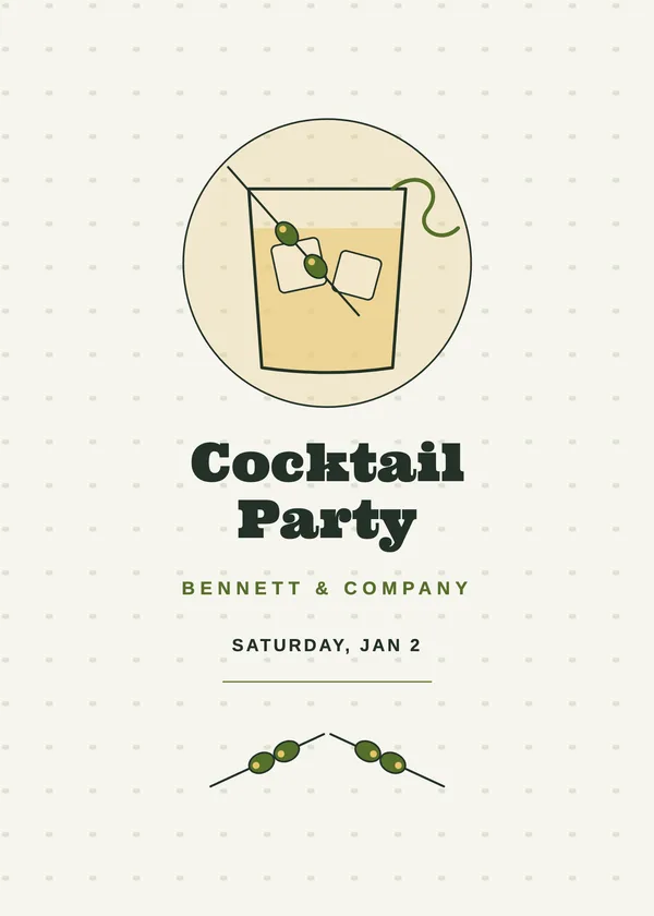 Olive & Twist — Cocktail Party New Year's invitation