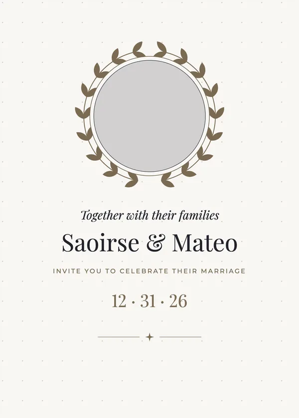 Countdown to Forever — New Year's Eve Wedding New Year's invitation with a photo window
