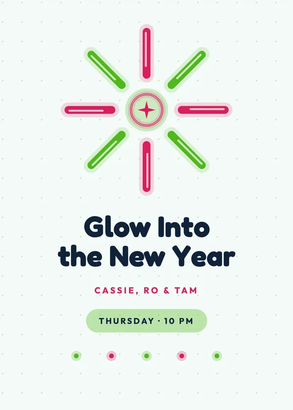 Glow Sticks — Neon Glow Party New Year's invitation