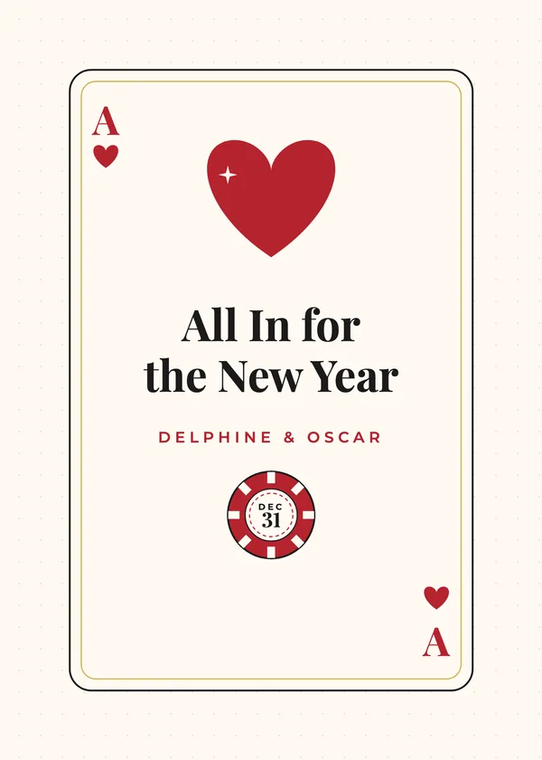 Ace Card — Casino Night New Year's invitation