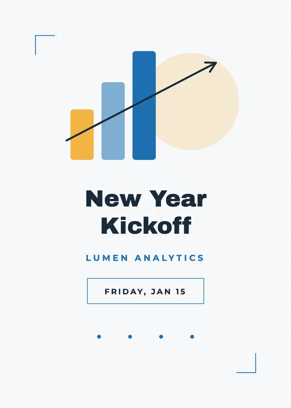 New Year Kickoff — Office New Year Party New Year's invitation