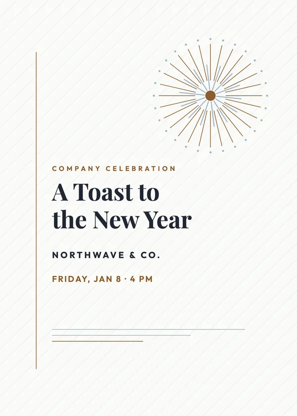 Toast to the Team — Office New Year Party New Year's invitation