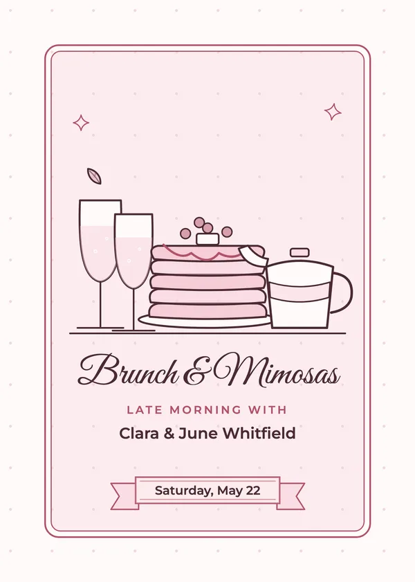 Brunch & Mimosas — Brunch & Mimosas party invitation