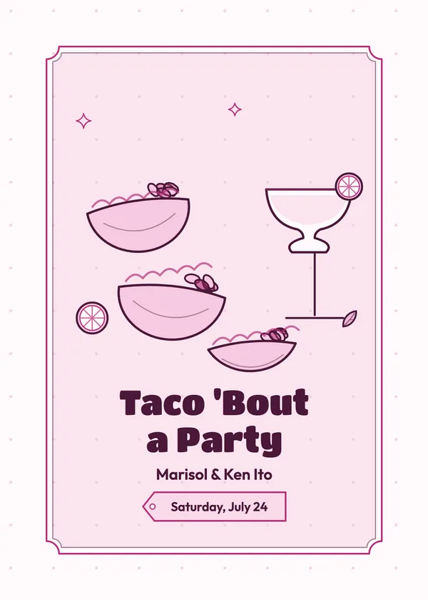 Taco 'Bout a Party — Taco Night party invitation