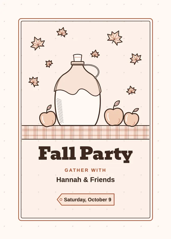 Fall Party — seasons party invitation