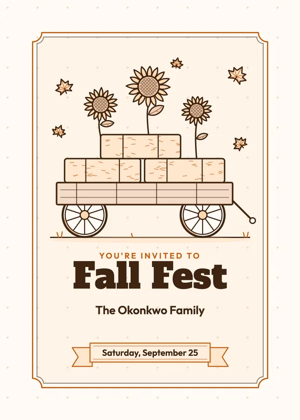 Fall Fest — Fall Party party invitation