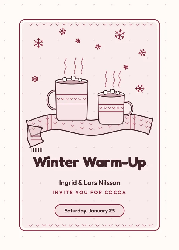 Winter Warm-Up — Winter Party party invitation