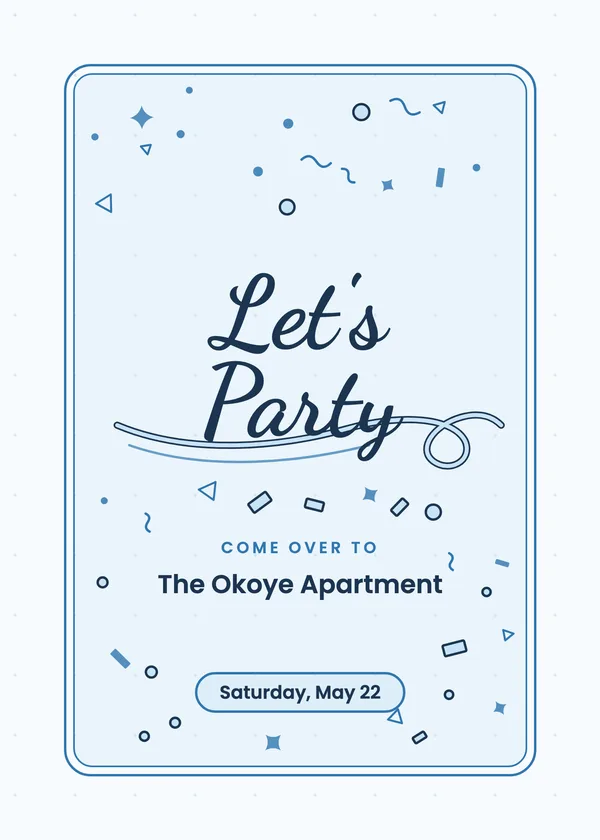 Let's Party Script — Let's Party party invitation