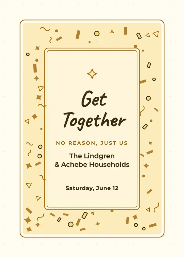 Get Together — Confetti & Balloons party invitation