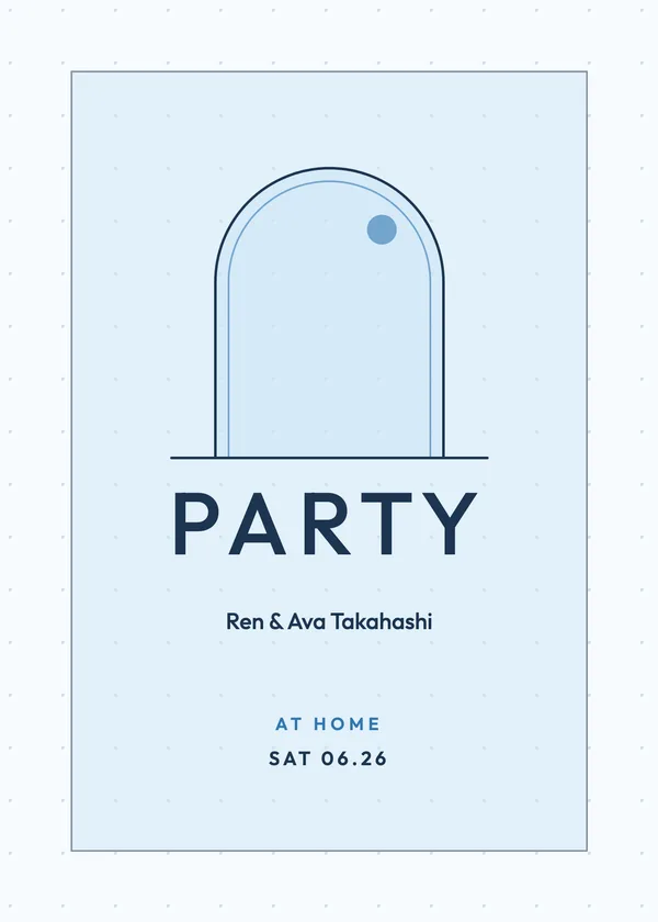 Minimal Arch — Modern Minimal party invitation