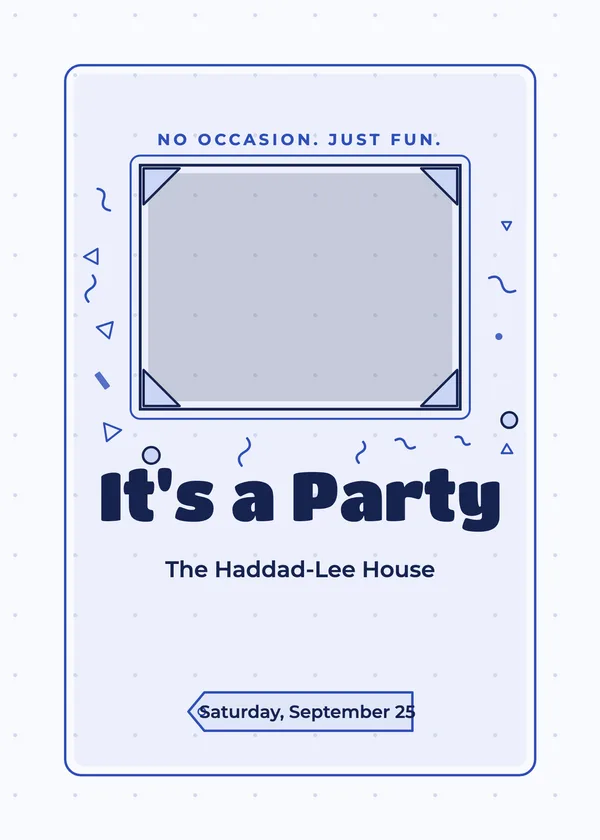 It's a Party — Funny & Just Because party invitation with a photo window