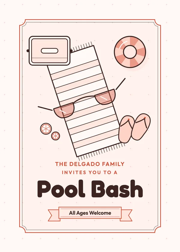 Pool Bash — Pool Party party invitation
