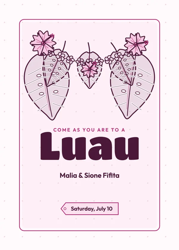 Luau — Luau & Tiki party invitation