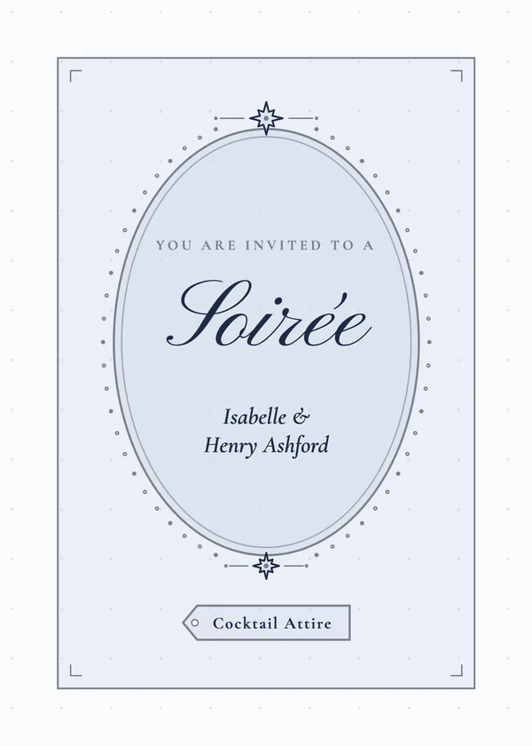 Soirée — Evening Soirée party invitation