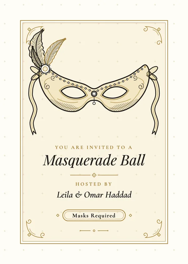 Masquerade Ball — signature soirées party invitation