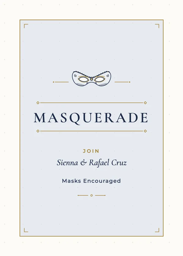 Masquerade — Masquerade Ball party invitation